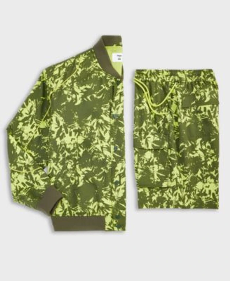 Mode Of One Mens Regular Fit T Shirt Abstracted Floral Regular Fit Printed Bomber Jacket Abstracted Floral Regular Fit Printed 9 Cargo Shorts Macys Exclusive