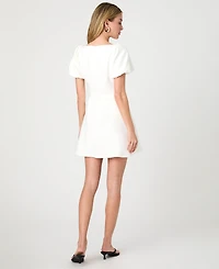 French Connection Women's Whisper Puff-Sleeve Mini Dress
