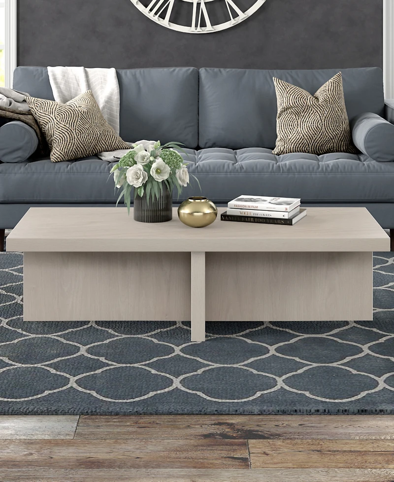 Hudson & Canal 54" Elna Wide Rectangular Coffee Table
