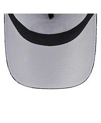 New Era Men's Black/Charcoal Brooklyn Nets Tip Off A-Frame Trucker 9FORTY Adjustable Hat