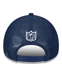 New Era Big Boys and Girls Stone/Navy Dallas Cowboys 2024 Sideline Historic 9FORTY A-Frame Trucker Adjustable Hat