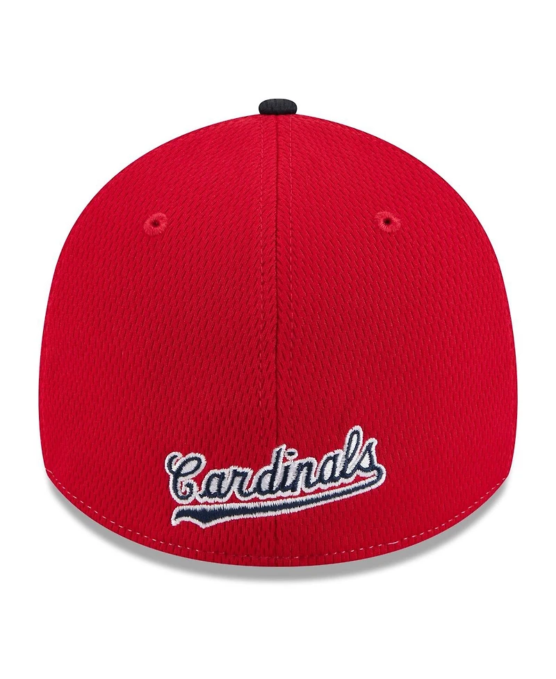 New Era Men's Red/Black St. Louis Cardinals 2025 Mlb Clubhouse 39THIRTY Flex Hat