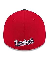 New Era Men's Red/Black St. Louis Cardinals 2025 Mlb Clubhouse 39THIRTY Flex Hat