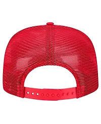 New Era Men's Red Cincinnati Reds Tone Foam Meshback Golfer Snapback Hat