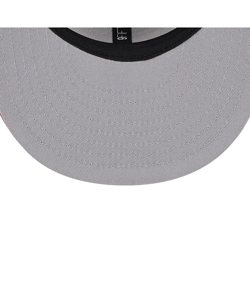 New Era Men's Gray Houston Rockets Chenille Band 9FIFTY Snapback Hat