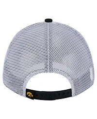 New Era Men's Black Iowa Hawkeyes Trucker 9FORTY Adjustable Hat