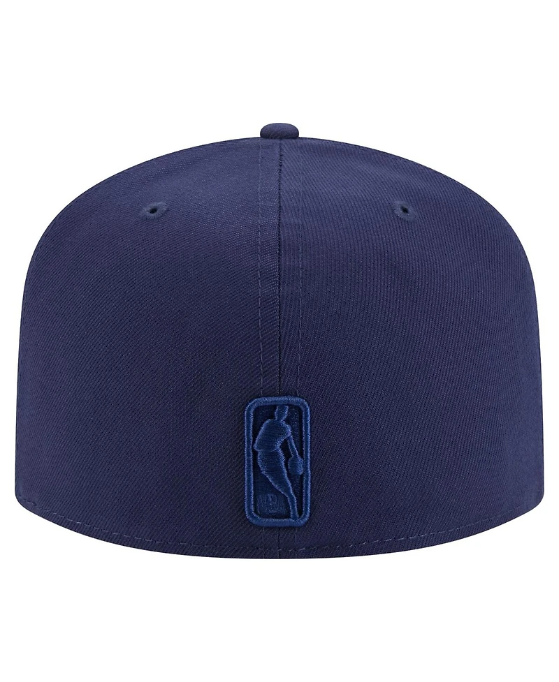 New Era Men's Navy Boston Celtics Colorpack A-Frame Pinch Front 59FIFTY Fitted Hat