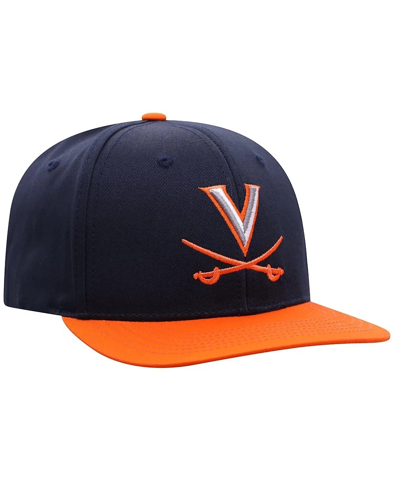 Top of the World Big Boys and Girls Navy Virginia Cavaliers Victory Maverick Snapback Hat