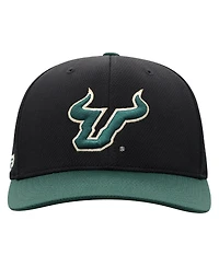 Top of the World Men's Black South Florida Bulls Reflex Fitted Hat