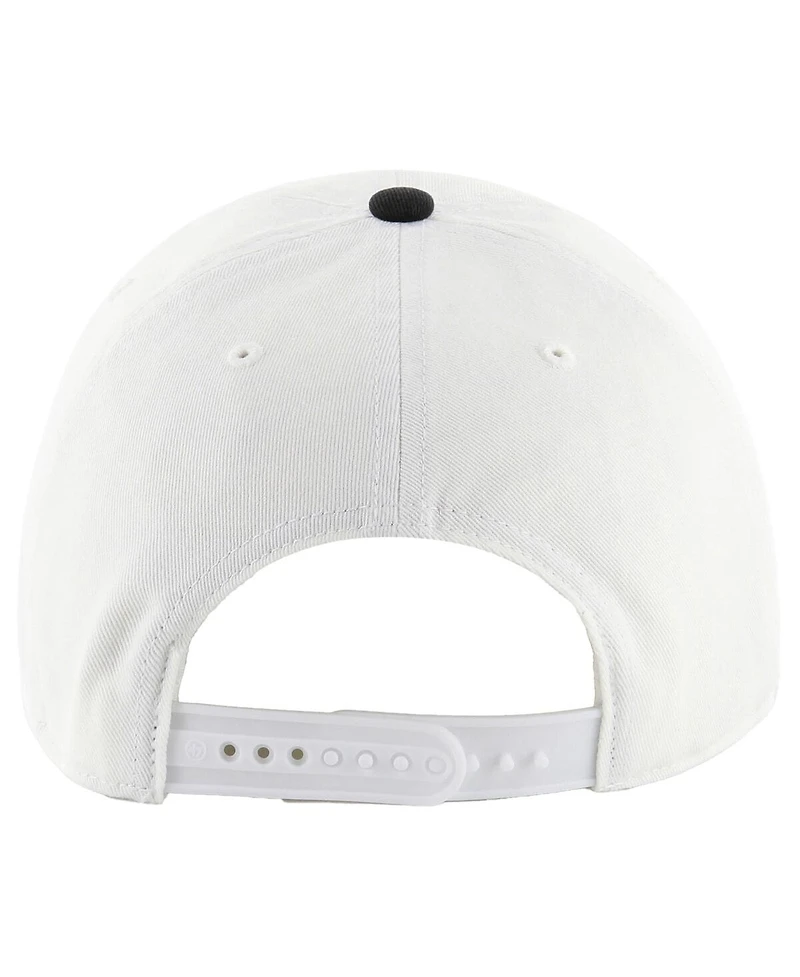'47 Brand Men's White/Black Baltimore Ravens Double Header Clean Up Adjustable Hat