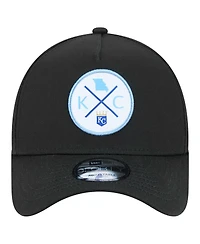 New Era Men's Black Kansas City Royals 9FORTY A-Frame Adjustable Hat