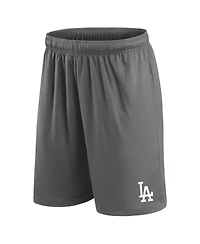Fanatics Men's Gray Los Angeles Dodgers Primary Logo Shorts