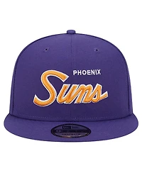 New Era Men's Purple Phoenix Suns Script Side Patch 9FIFTY Snapback Hat