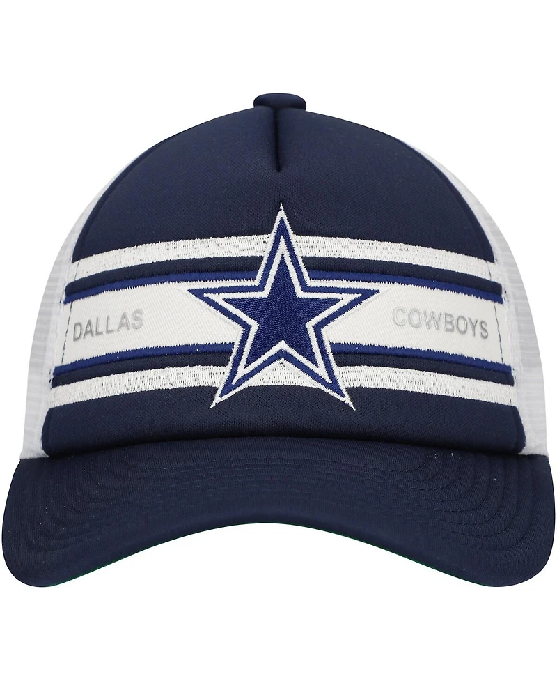 Mitchell & Ness Big Boys and Girls Navy Dallas Cowboys Stripe Trucker Adjustable Hat
