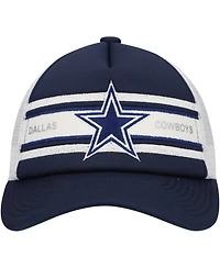 Mitchell & Ness Big Boys and Girls Navy Dallas Cowboys Stripe Trucker Adjustable Hat