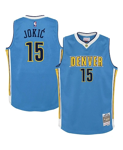 Mitchell & Ness Big Boys and Girls Nikola Jokic Light Blue Denver Nuggets 2016/17 Hardwood Classics Swingman Jersey