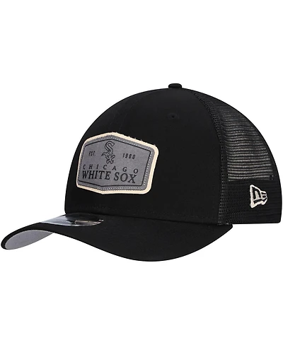 New Era Men's Black Chicago White Sox Labeled 9SEVENTY Stretch-Snap Adjustable Hat