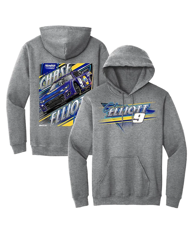 Hendrick Motorsports Team Collection Men's Heather Gray Chase Elliott Car Pullover Hoodie