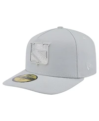 New Era Men's Gray York Rangers Color Pack A-Frame 59FIFTY Fitted Hat