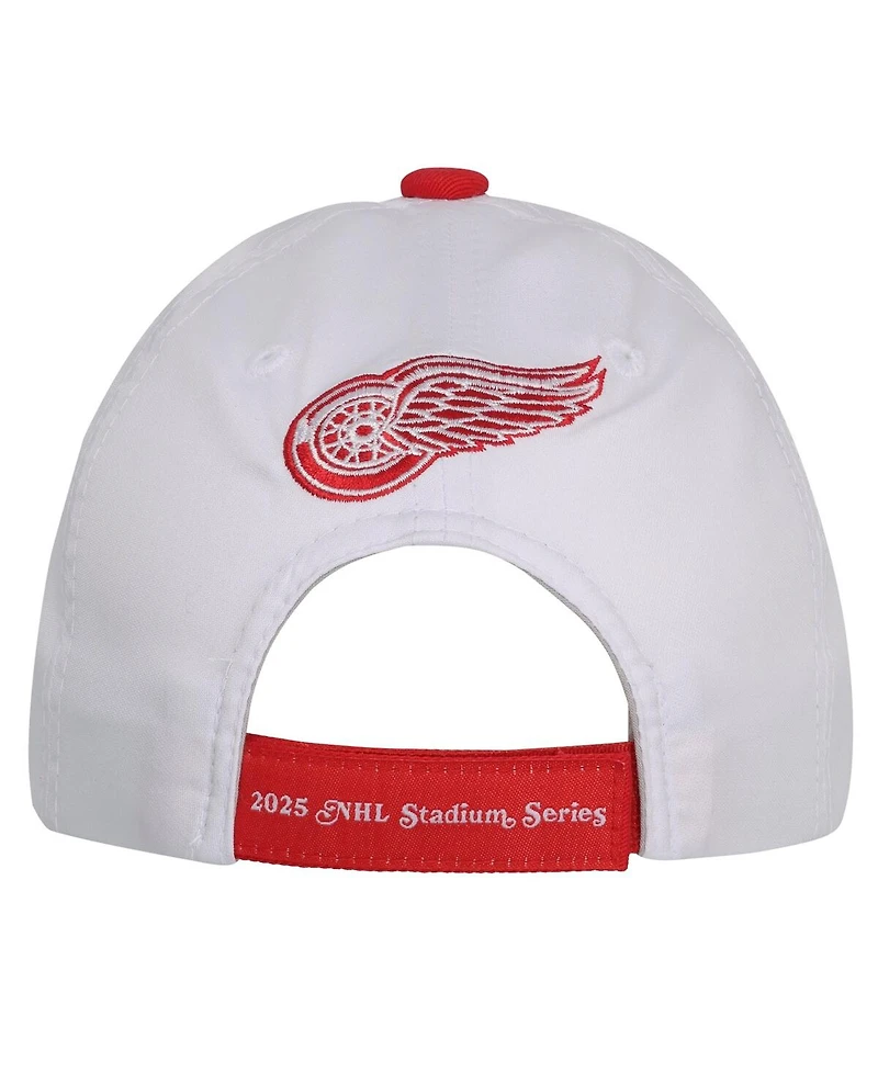 Fanatics Big Boys and Girls White Detroit Red Wings 2025 Nhl Stadium Series Team Adjustable Hat