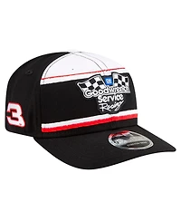 New Era Men's Black/White Dale Earnhardt Good wrench Service 9SEVENTY Stretch-Snap Hat