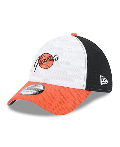 New Era Men's Black/Orange San Francisco Giants 2025 Mlb Clubhouse 39THIRTY Flex Hat