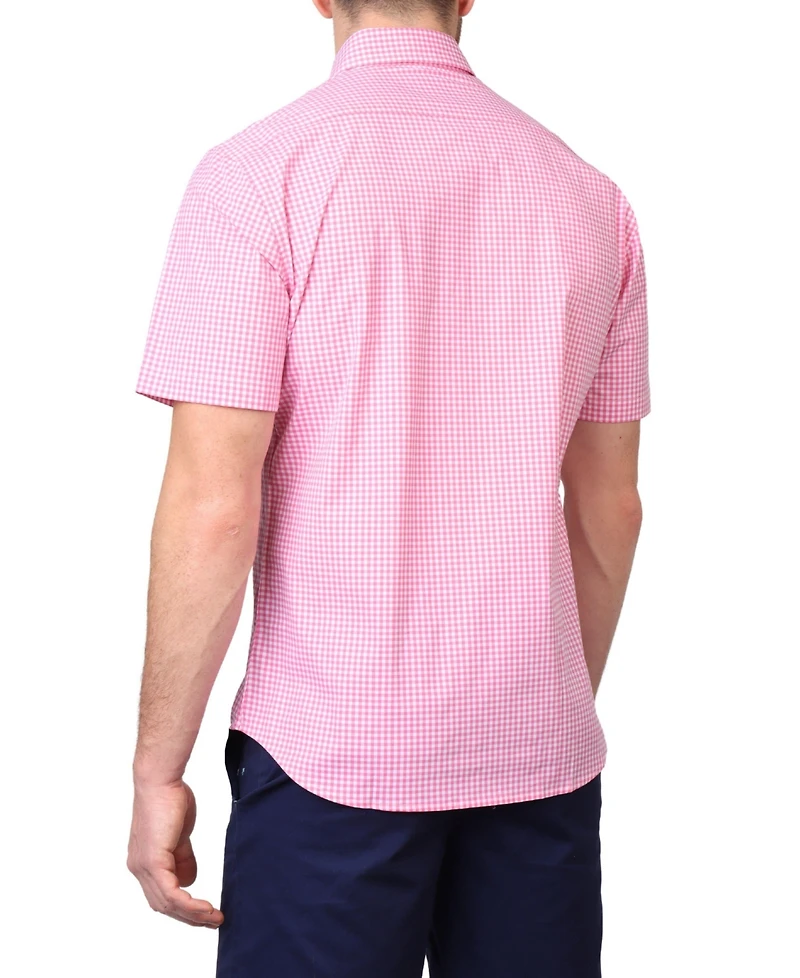 Tailorbyrd Men's Signature Gingham Short Sleeve Shirt