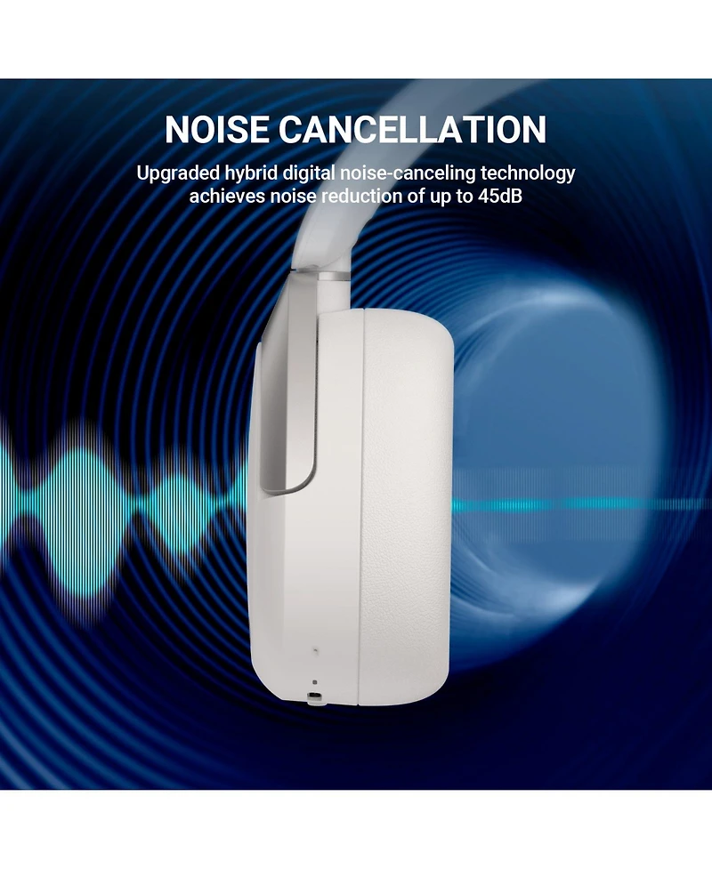 Edifier Over-Ear Noise Cancelling Headphones, 94H Playtime, Hi-Res Audio, Bluetooth 5.1, Foldable