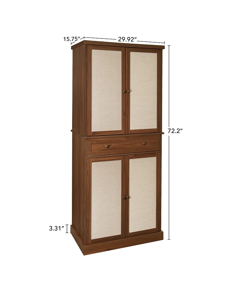 Mondawe 4 Door Cabinet with 1 Drawer, with 4 Adjustable Inner Shelves