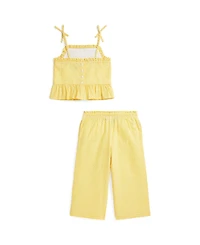 Polo Ralph Lauren Toddler and Little Girls 2-Piece Gingham Seersucker Top Pant Set