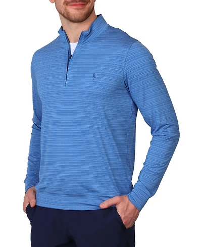 Tailorbyrd Men's Yarn Dye Stripe Performance Quarter Zip