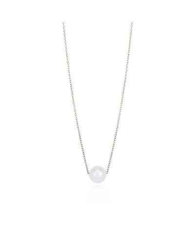The Lovery Single Pearl Necklace White Gold