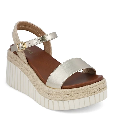 Mia Women's Yanis Round Toe Wedge Sandals
