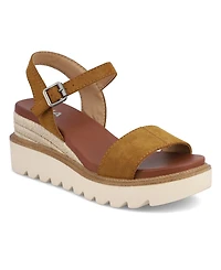 Mia Women's Ophidia Round Toe Wedge Sandals