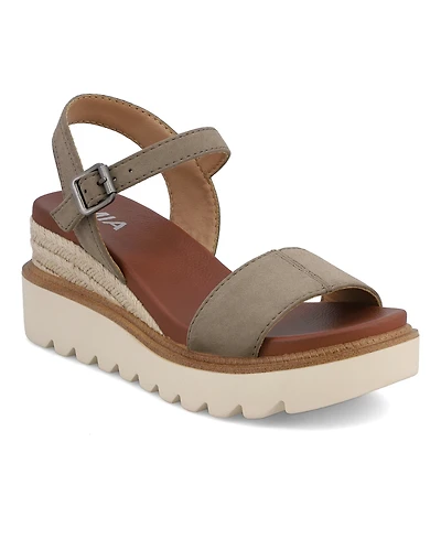 Mia Women's Ophidia Round Toe Wedge Sandals