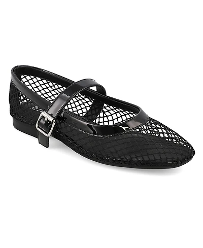 Mia Women's Rayza Mary-Jane Round Toe Flats