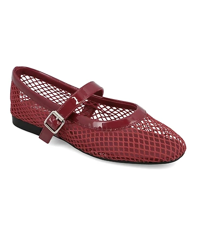 Mia Women's Rayza Mary-Jane Round Toe Flats