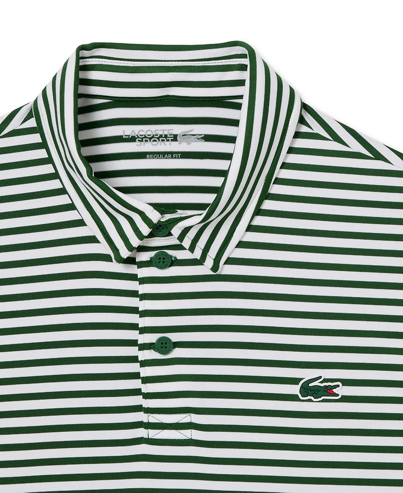 Lacoste Men's Short Sleeve Striped Performance Polo Shirt