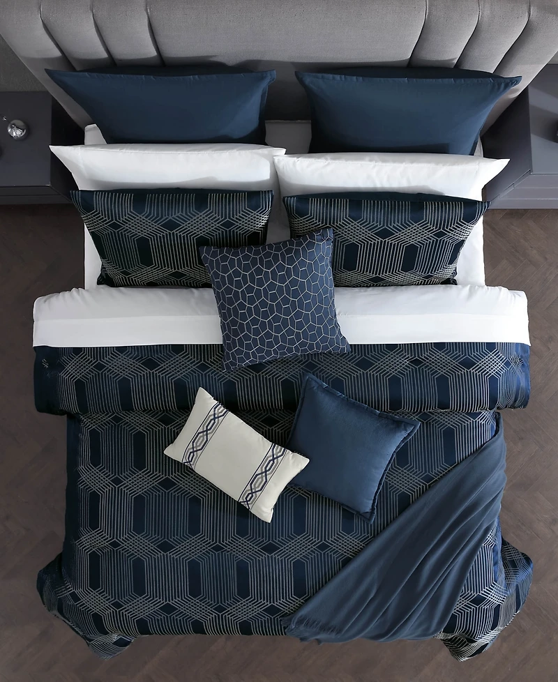 Hallmart Collectibles Orwell 14-Pc. Comforter Set, Queen, Exclusively at Macy's