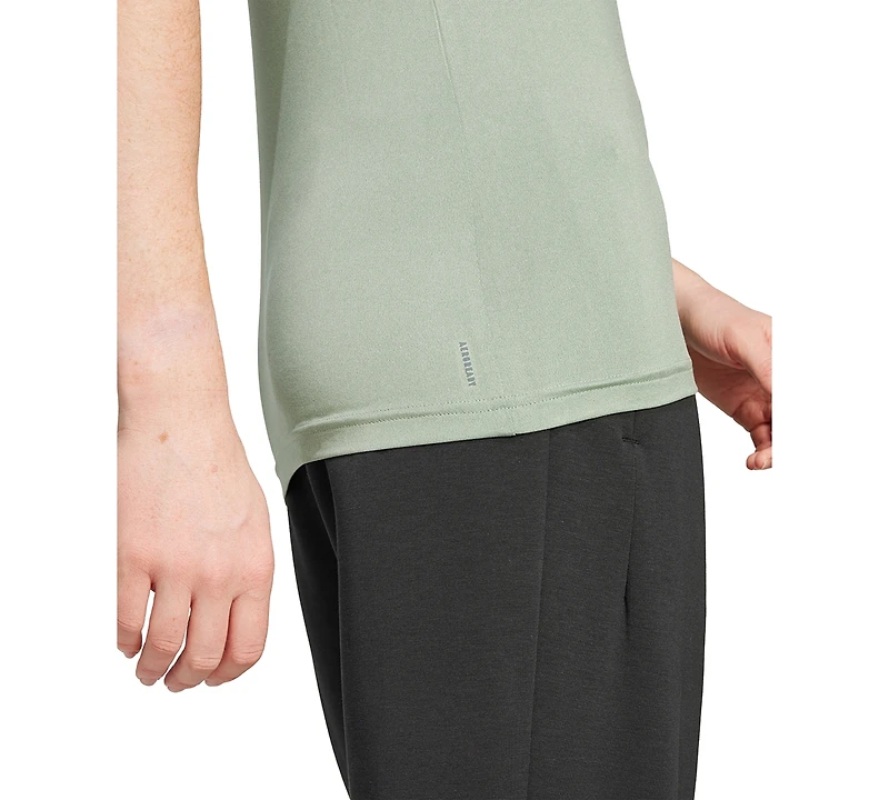 adidas Women's Training Moisture-Wicking Logo V-Neck T-shirt