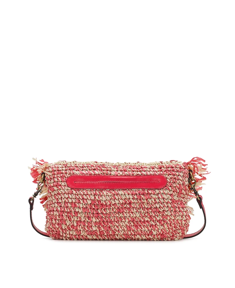 Patricia Nash Loulia Medium Straw Clutch Crossbody Bag