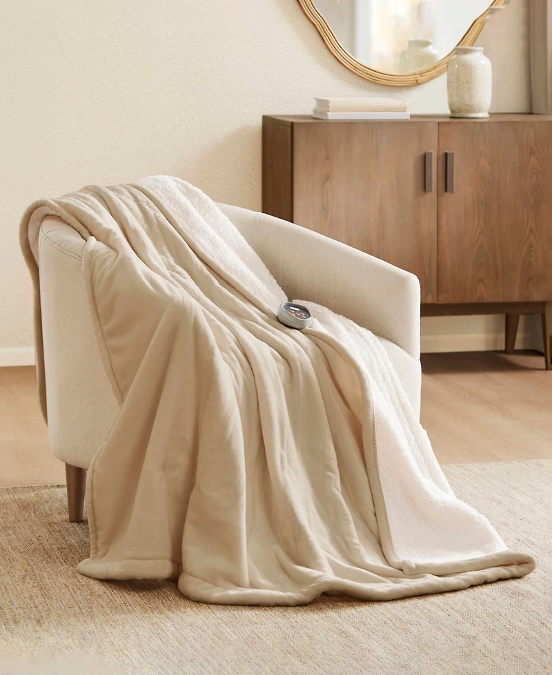 Woolrich Electric Reversible Plush to Berber Blanket, Queen