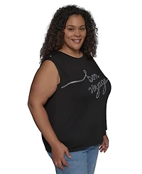 Karl Lagerfeld Paris Plus Bon Voyage Graphic Top
