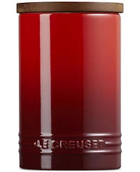 Le Creuset Stoneware Signature Canister with Wood Lid
