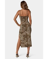 Bebe Women's Printed Dty Tube Maxi Dress