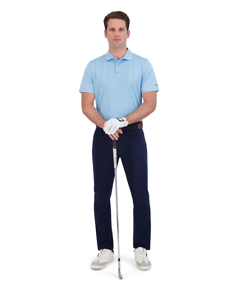 Ben Sherman Men's Golf Tonal Diamond Jacquard Sports Fit Polo Shirt