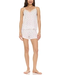 Flora by Nikrooz Women's Brittany Pointelle Cami Short Set