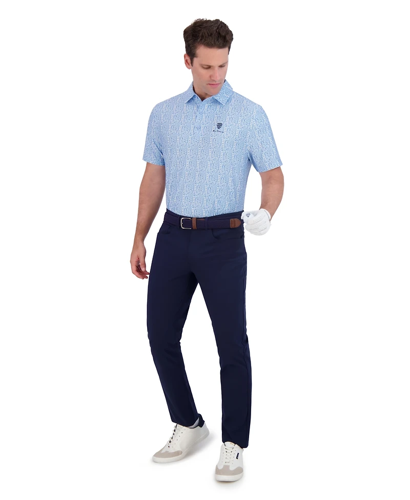 Ben Sherman Men's Golf Watercolor Geo Sports Fit Polo Shirt