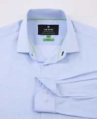 Tom Baine Men's Four Way Stretch Geo Print Button Down Dress Shirt