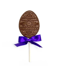 Sugar Plum Chocolates Easter Egg Milk Chocolate Lollipops, 6 Pieces